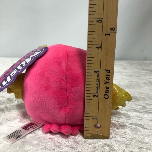 Mushmeez Pink Owl Squeezy Squishy Moldable stuffed animal plush toy - Picture 3 of 8